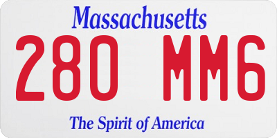MA license plate 280MM6