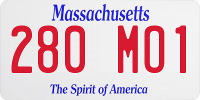 MA license plate 280MO1
