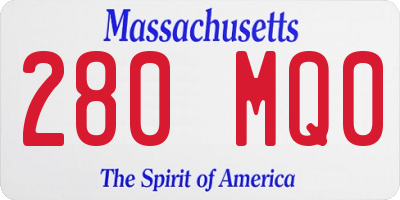 MA license plate 280MQ0