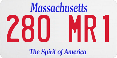 MA license plate 280MR1