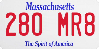 MA license plate 280MR8