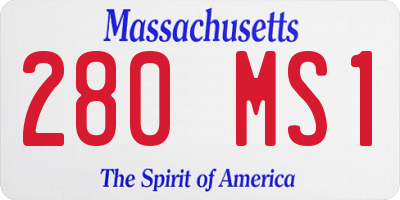 MA license plate 280MS1