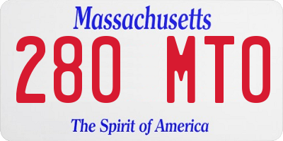 MA license plate 280MT0