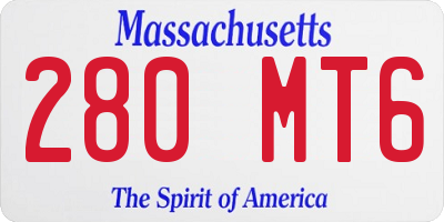 MA license plate 280MT6
