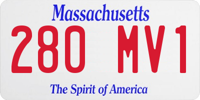MA license plate 280MV1