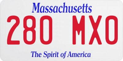 MA license plate 280MX0