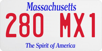 MA license plate 280MX1