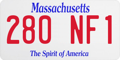 MA license plate 280NF1
