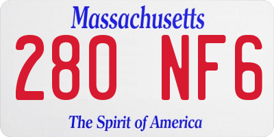MA license plate 280NF6