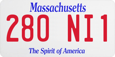 MA license plate 280NI1