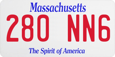 MA license plate 280NN6