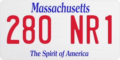 MA license plate 280NR1