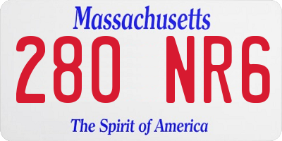 MA license plate 280NR6