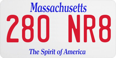 MA license plate 280NR8