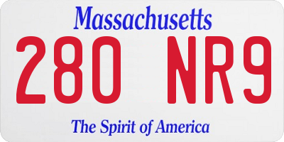 MA license plate 280NR9