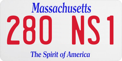 MA license plate 280NS1