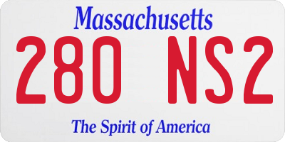 MA license plate 280NS2