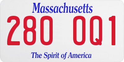 MA license plate 280OQ1