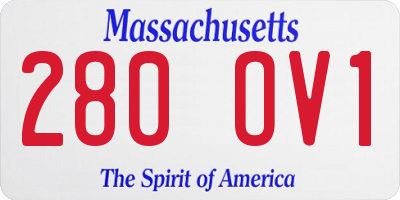 MA license plate 280OV1
