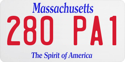 MA license plate 280PA1
