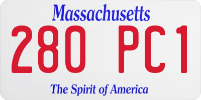 MA license plate 280PC1