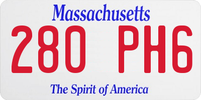 MA license plate 280PH6