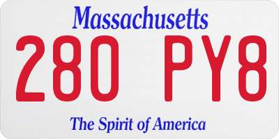 MA license plate 280PY8