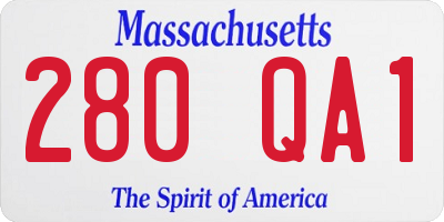 MA license plate 280QA1