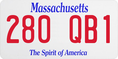 MA license plate 280QB1
