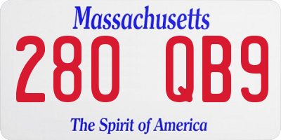 MA license plate 280QB9