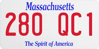 MA license plate 280QC1