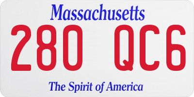 MA license plate 280QC6