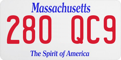 MA license plate 280QC9