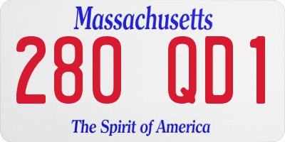 MA license plate 280QD1