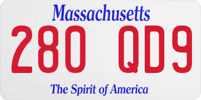MA license plate 280QD9