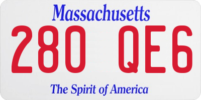 MA license plate 280QE6