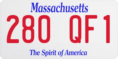 MA license plate 280QF1
