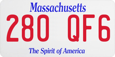 MA license plate 280QF6