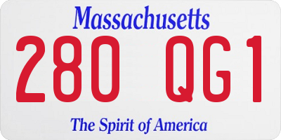 MA license plate 280QG1