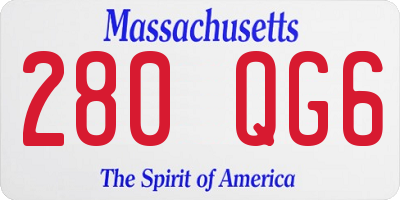 MA license plate 280QG6