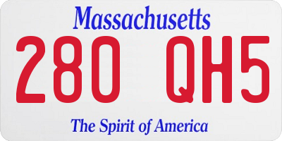 MA license plate 280QH5