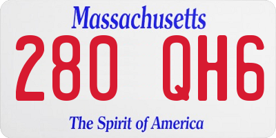 MA license plate 280QH6