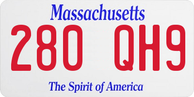 MA license plate 280QH9