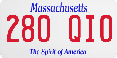 MA license plate 280QI0