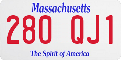 MA license plate 280QJ1