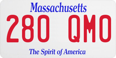 MA license plate 280QM0
