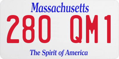 MA license plate 280QM1