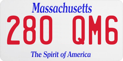 MA license plate 280QM6