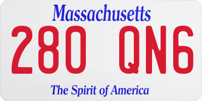 MA license plate 280QN6