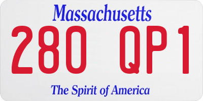 MA license plate 280QP1